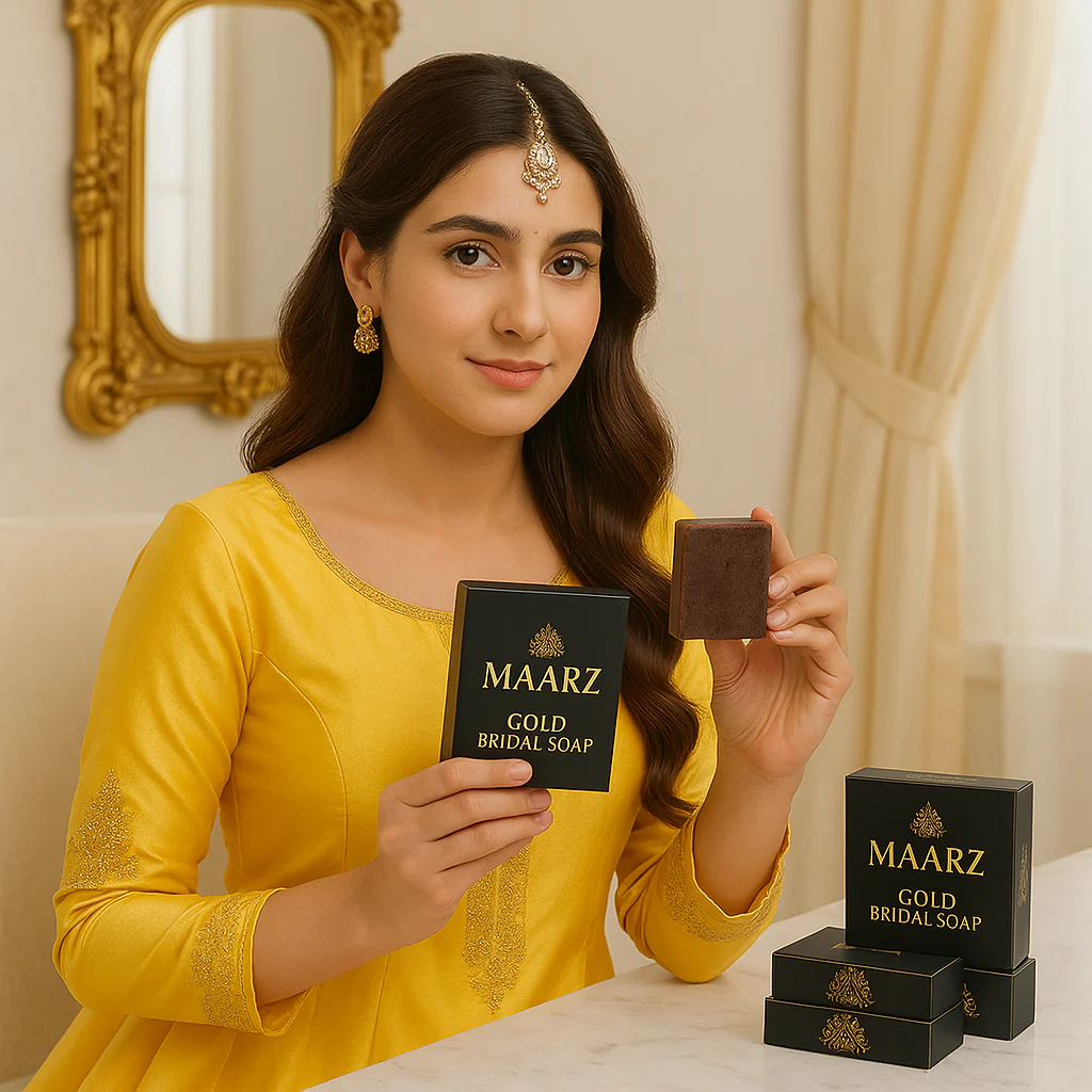 Maarz Gold Bridal Organic Whitening Soap for Clear Glowing Skin